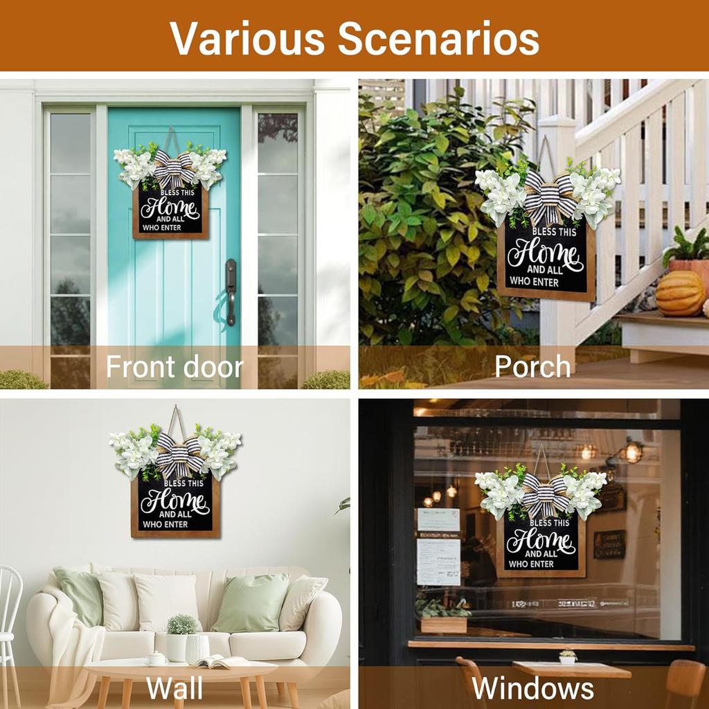 Door Square Sign Hanger Decorations Create a Warm Home Atmosphere Pendant for Home Haunted House Decor