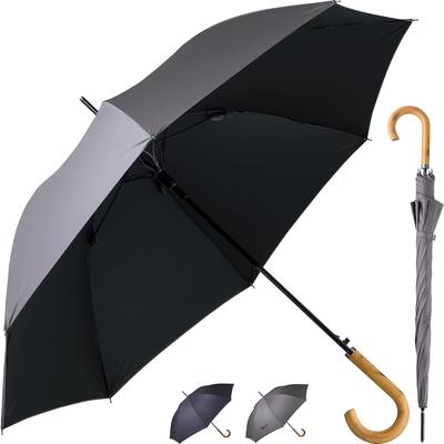Assa Long Suitable for Sun and UV Jump FJ Men's Parasol, Umbrella, Large, Rain, Heat-Blocking, 100% Protection, 65cm, One-Touch Umbrella, (FJ174/Gray)
