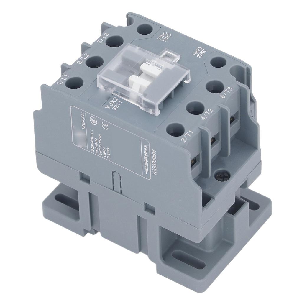 AC Contactor Copper Coil 3 Phase 1 NO 1 NC Silver Contact Circuit Switch Controller 32A 220V