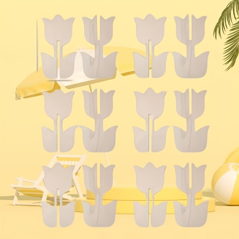 20pcs Wooden Tulip Shapes, Ideal for DIY Crafts, 3D Paintable Floral Decorations, Light Beige Natural Wood, Perfect for Spring Home Decor
