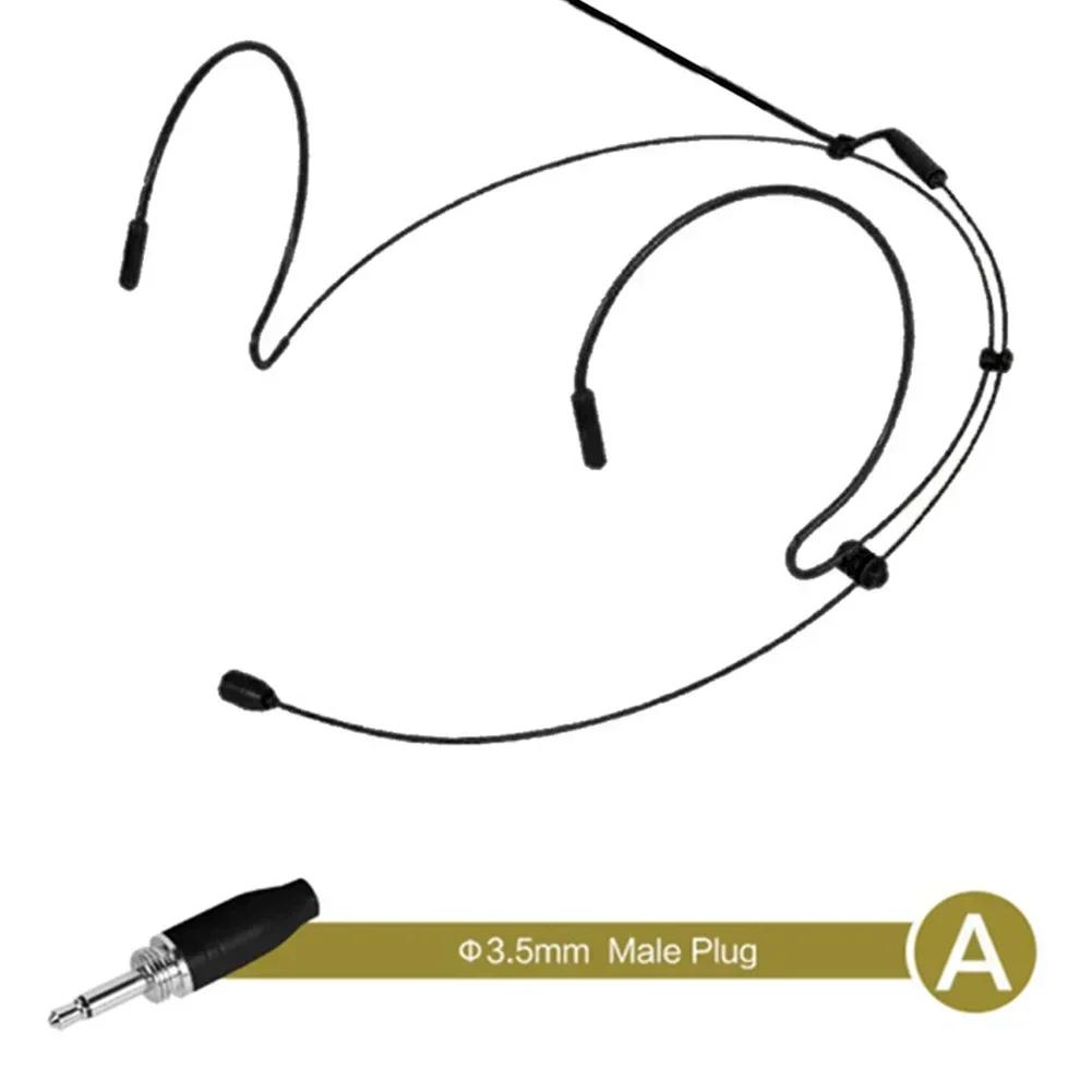 Double Earhook Headset Mic Headworn Microphone For With 2PCS Microphone Cover