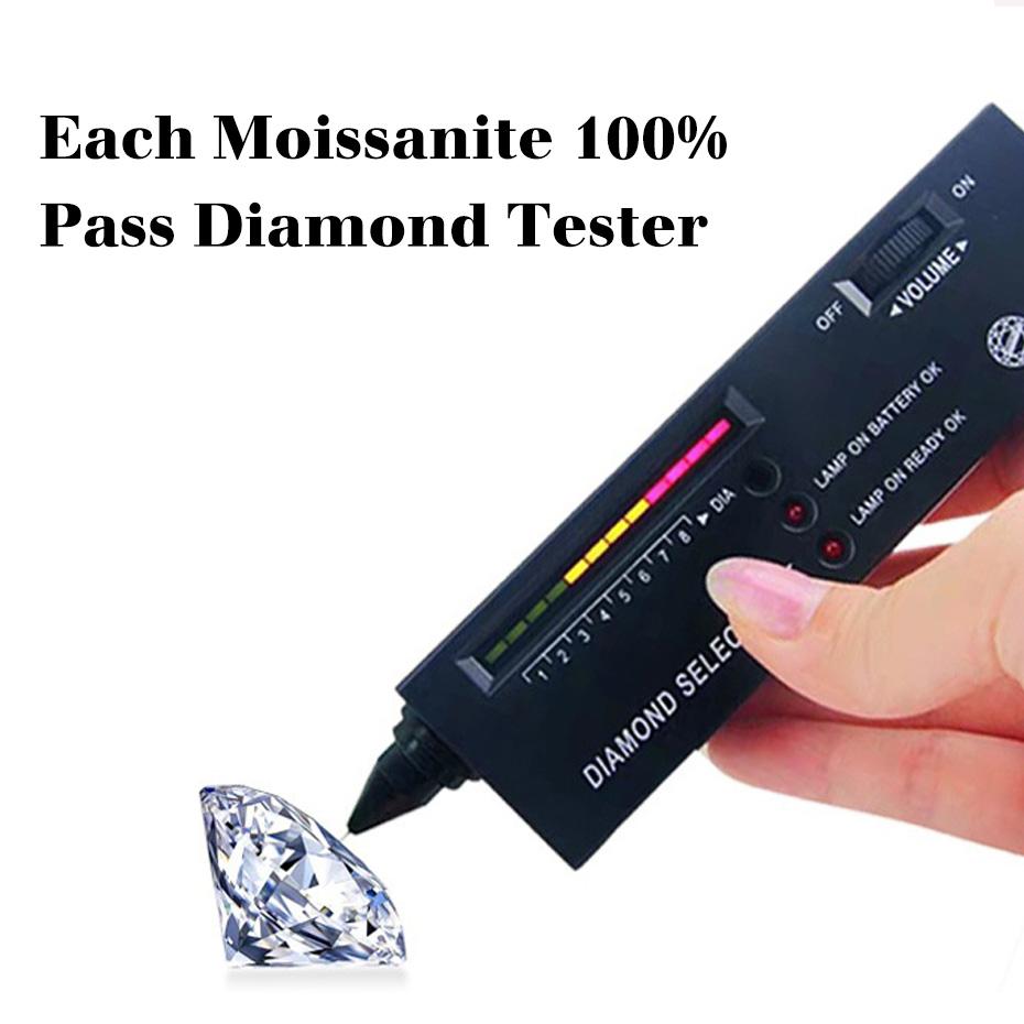 Certificated Moissanite Rings For Women Solid 925 Silver Eternity Band Wedding Jewelry Gift For Girl Pass Diamond Test