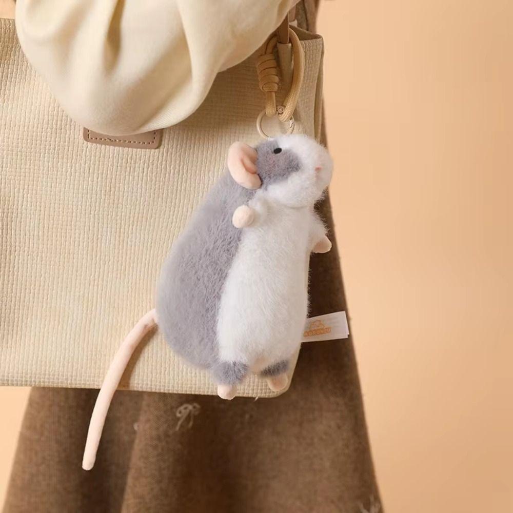 15/21CM Rat Plush Toys Bag Charn Mouse Pendant Cartoon Stuffed Mouse Doll  Kids Toy
