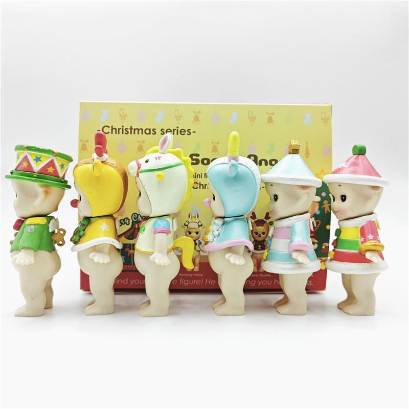 Christmas Series Doll Unicorn Elk Blind Box Doll Toy Model Cake Ornaments Gifts