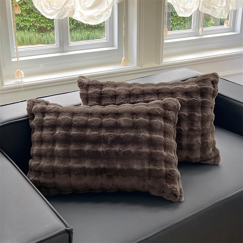 Without Pillow Core - Soft And Warm Winter Faux Fur Pillow Covers Perfect For Bedroom, Sofa, And Home Decoration