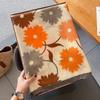 Korean Style Floral Cotton Linen Scarf - Versatile Autumn/Winter Shawl for Women