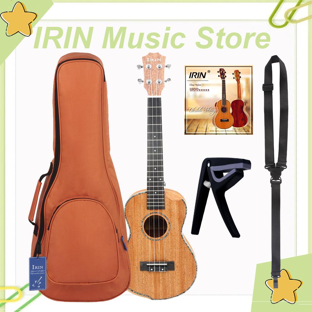 IRIN 26 Inch Ukulele 4 Strings Hawaiian Guitar Mahogany/Zebra Wood Mini Guitarra with Bag Strings Ukulele Guitar Accessories
