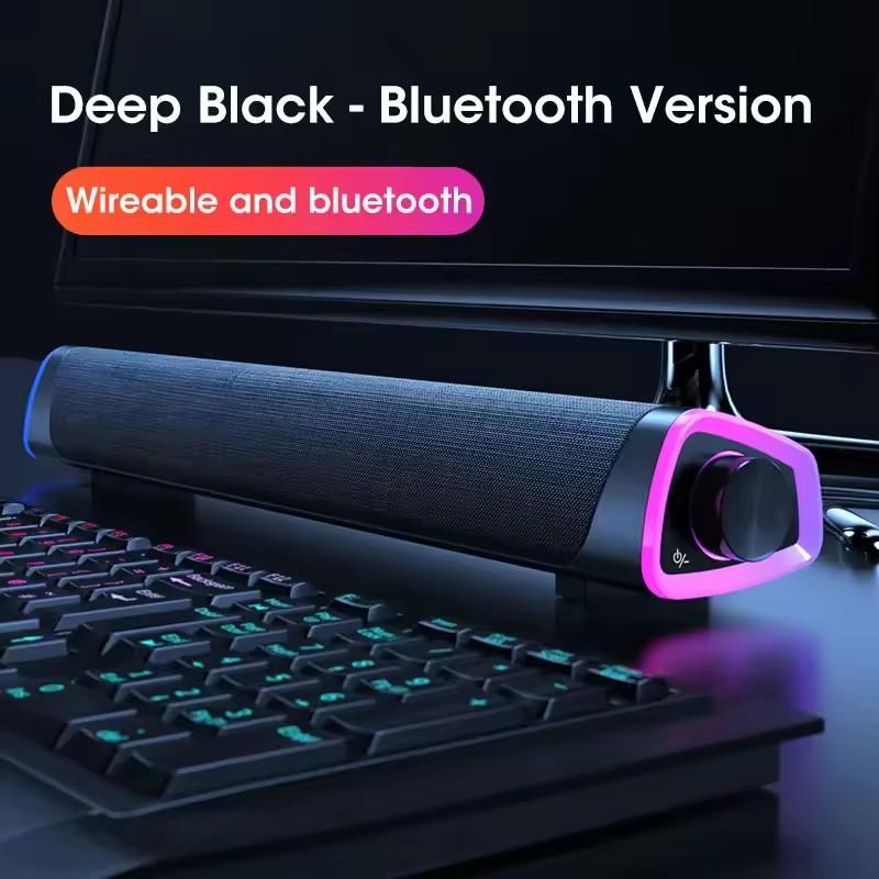 4D Speaker Bar Stereo Sound Subwoofer Bluetooth Speaker for Macbook Laptop Notebook PC Music Player 3.5mm Soundbar Loudspeaker