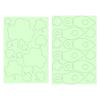 Auto Adhesive Night Light Clovers Wall Decal 2Pieces PVC Waterproof Decors Wall Clings For Party And Living Room