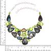 Shiney Labrodorite Peridot Quartz Jewelry Necklace Set 16-18''