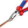 KNIPEX Needle Nose Pliers with Comfort Grip Handle 185mm 0822-185SB Red