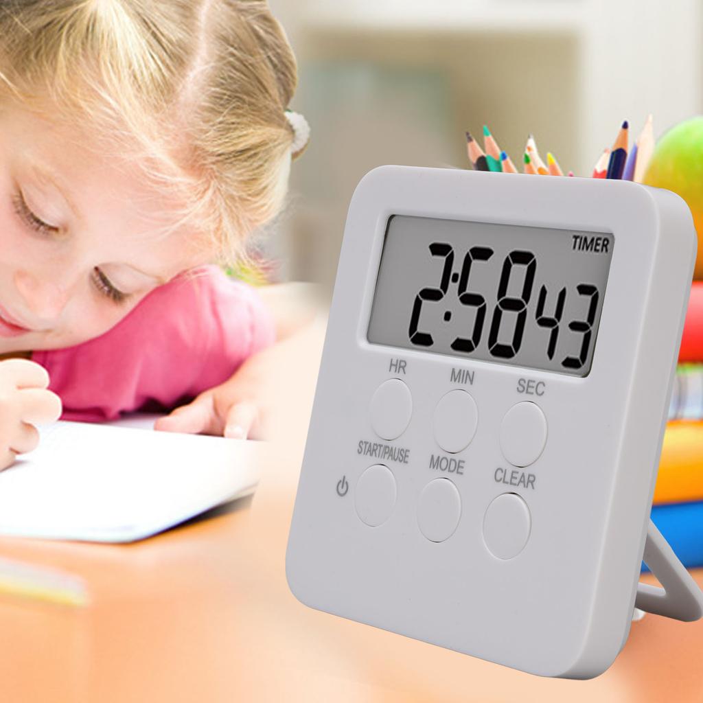 Digital Kitchen Timer 3 Sound Modes Countdown Countup Timer Time Management Tool with Memory Function for Classroom Cooking Fitness