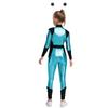 Dětský kostým mimozemšťana Cosplay Dlouhý rukáv Vysoký pas Lesklý kovový zip Kombinéza Halloweenský body