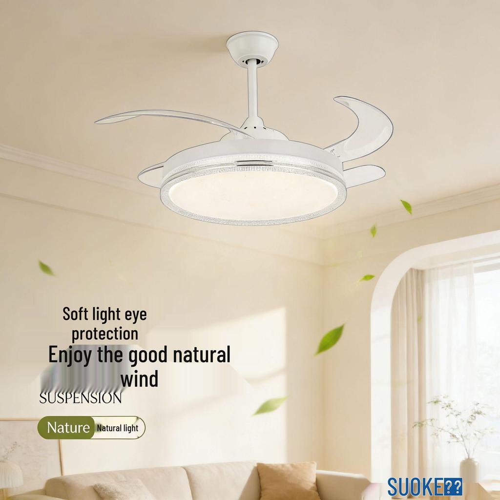 Invisible Fan Light: Modern, Energy-Saving Ceiling Fan for Bedroom or Living Room