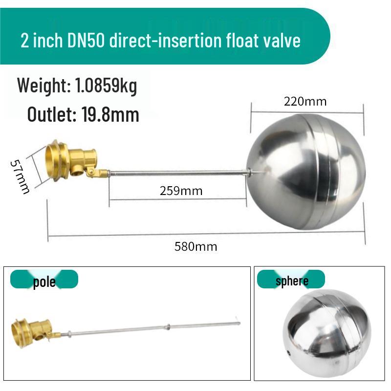 ELEKO Stainless Steel Automatic Water Level Float Valve Controller