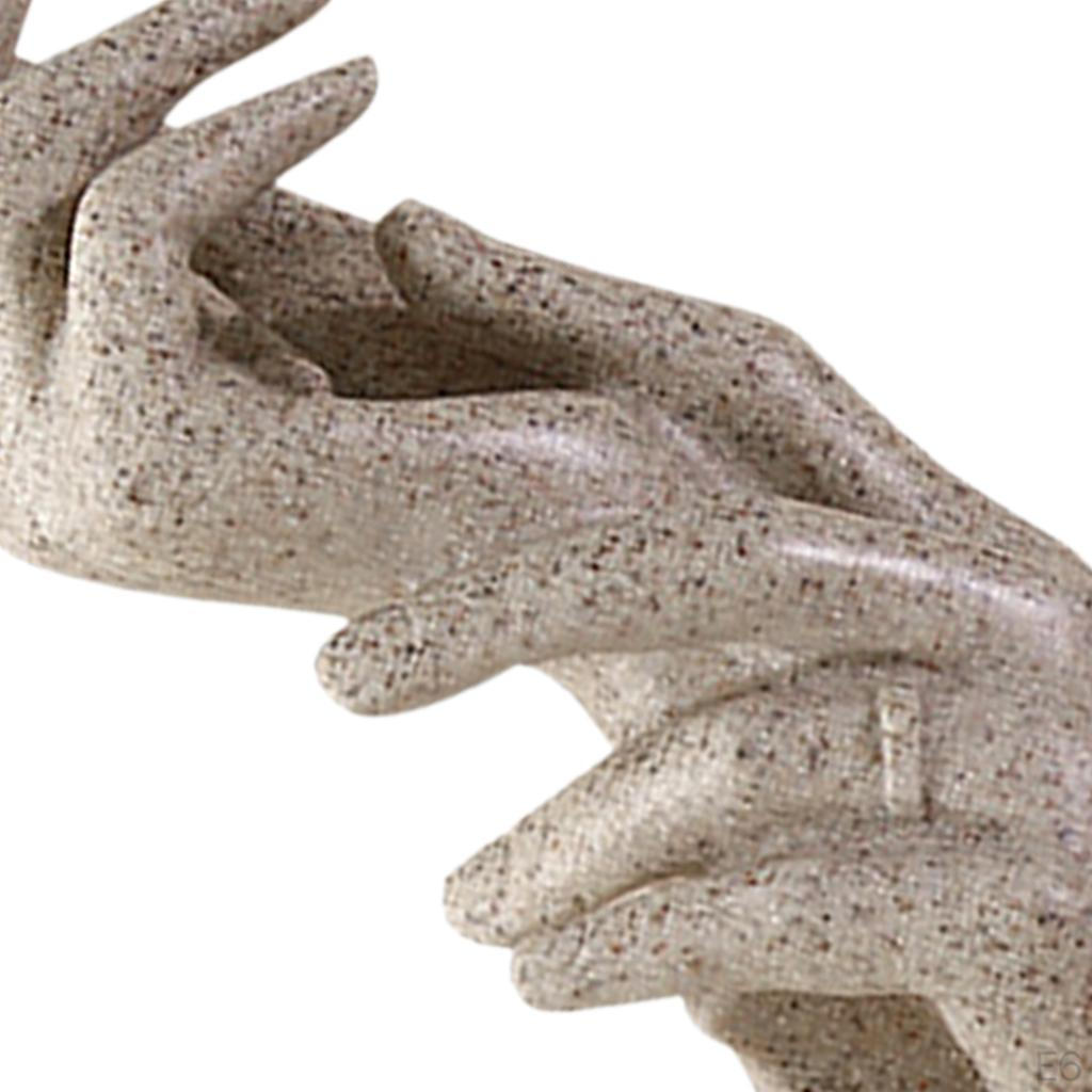 Creative Resin Sculpture Hand-Held Rose Desktop Modern Living Room Study Statue Figurines Crafts