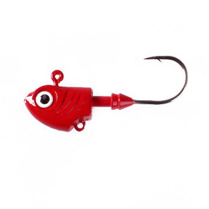 

Night Glow Bass Lure: 50g Weighted Lead Head with Blood Groove for Sea Fishing, Soft Bait, Pack of 40 Hooks. Default