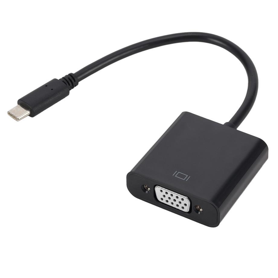 Type-C to VGA and HDMI High-Definition Conversion Cable, 25cm