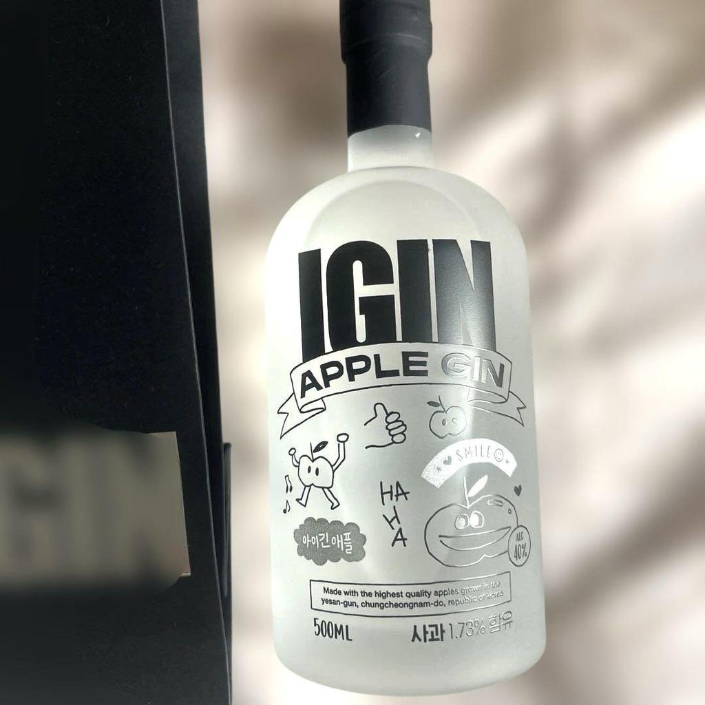 [USED] IGIN APPLE GIN 500ML 40% Made in Japan - Carry Bag