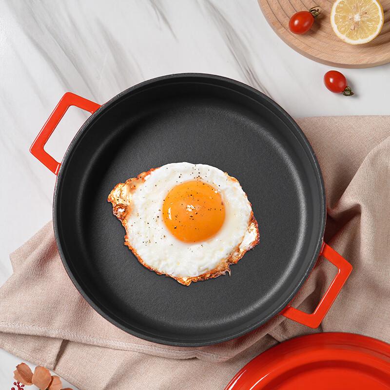 Zhi Shi 24cm Enamel Cast Iron Micro-Pressure Stew Pot