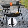 Outdoor Tactical Table, Lightweight IGT Aluminum Alloy Height-adjustable Table, Portable Foldable Camping Picnic BBQ Rack