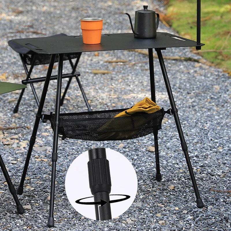 Outdoor Tactical Table, Lightweight IGT Aluminum Alloy Height-adjustable Table, Portable Foldable Camping Picnic BBQ Rack