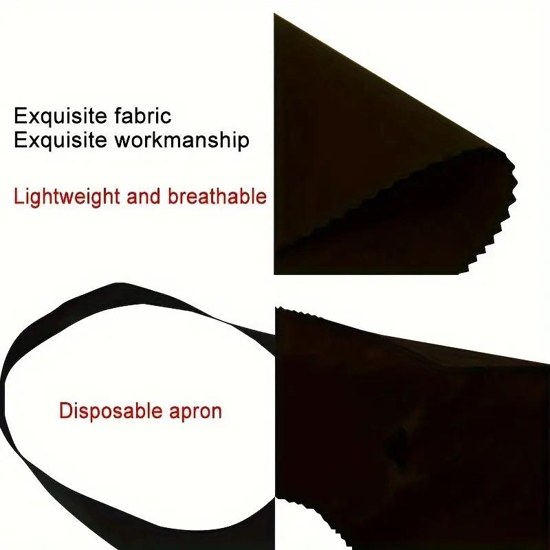 10Pcs Disposable Non Woven Aprons Kitchen Aprons Solid Color Anti-Fouling Breathable For Cooking, Bbq, Waiters, Hairdressing