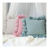 OiseauVoler Knit Cushion Cover Throw Pillow Cover Tassel Body Pillow Cover Interior Office Sofa Room Decoration 45 x 45cm Pink