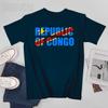 Unisex Short TShirt Democratic Republic of Congo Tshirt Tees Oneck T Shirts WoUnisex Boys 100 Cotton Unisex Apply All Seasons