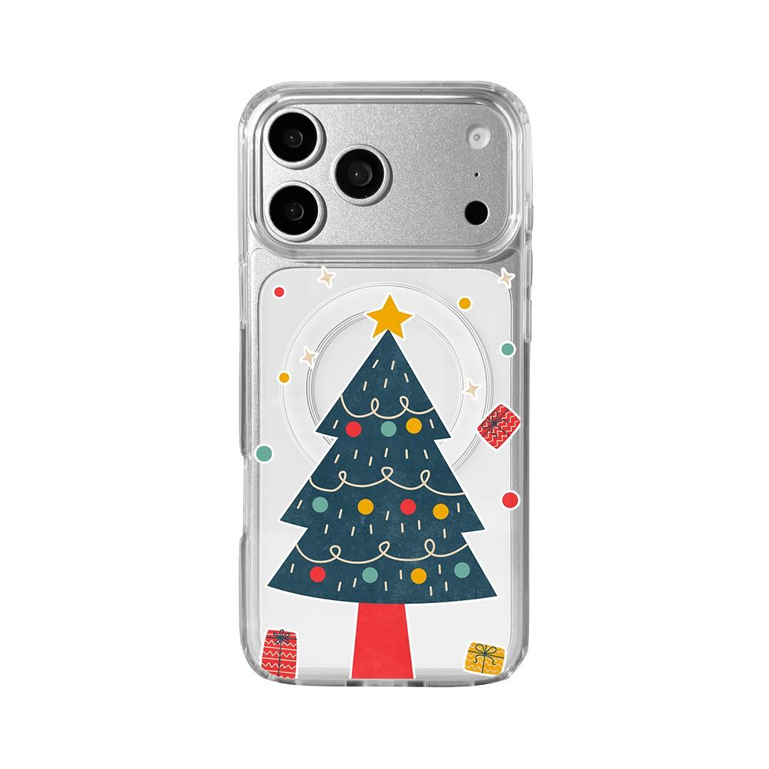 

For iPhone 17 Pro Christmas Series Case Gift EYCASE Clear Edge Pattern Print TPU + Acrylic Cover Compatible with MagSafe