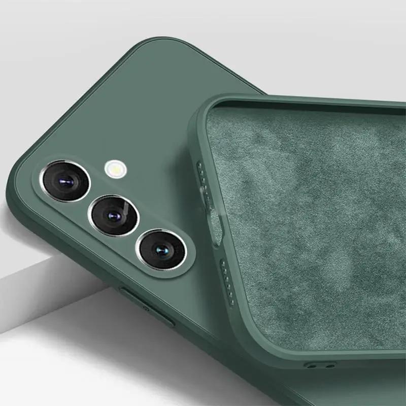 Pro Samsung Galaxy S24 FE Pouzdro Silikonové Hladké Ochranné Pouzdro Samsung S24 FE S23 FE S21 S22 Plus Ultra Kryt Guma S23 FE Pouzdro