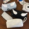 Print Wings Star Dots Pencil Case Desktop Storage Y2k Pencil Pouch Stationery Storage Large Capacity Korean Style Pen Bag Office