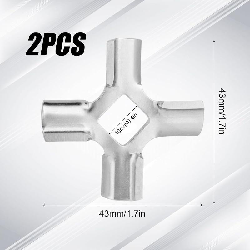 Double-Sided Grinding Cross Blade with Square Hole, Meat Grinder Replacement Blade, Stainless Steel Cutter for Electric Meat