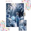 Diamond Painting Kit 5D Full Round Diamond DIY Crafts Home Decoration Creative Gift Frozen Elsa Ice Flower Winter Snow Scene Art