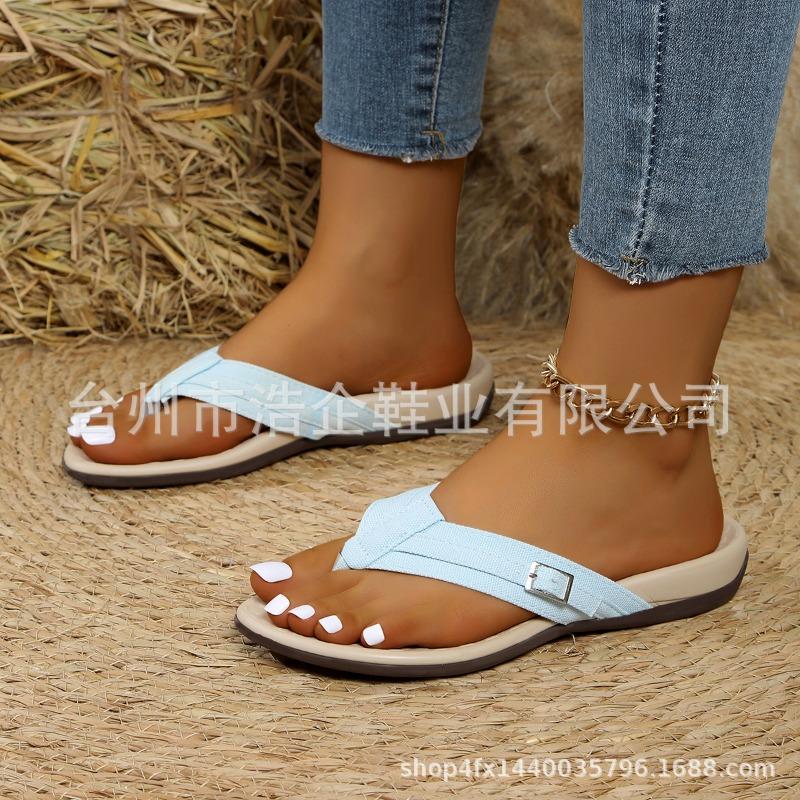 Wish large size sandals women's 20 new casual flat flip-flops