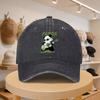 Mens Baseball Cap Panda Rock Electric Guitar Fashionable Casual Hat Adjustable for SpringAutumn Outings Travel Beach Va