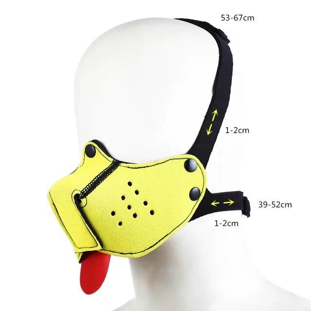 New Sexy Fetish Bondage Dog Rubber Hood Mask with Detachable Nose for Women Bdsm Puppy Play Mask Flirt Erotic Products