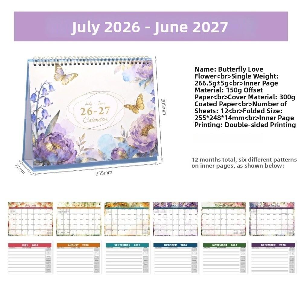 Daily Schedule Desktop Calendar Portable Standing Flip Calendar Annual Calendar  Desktop Use