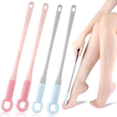 Silicone Foot Cleaning Brush Long Handle Ergonomic Design Soft Bristles Bathroom Hanging Scrub Brush Easy To Clean Foot Scrubber