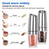 New 1pc/2pcs, Gravity Electric Salt And Pepper Grinder - Salt & Pepper Mill Sets With LED Light, One Hand Automatic Operation, Adjus