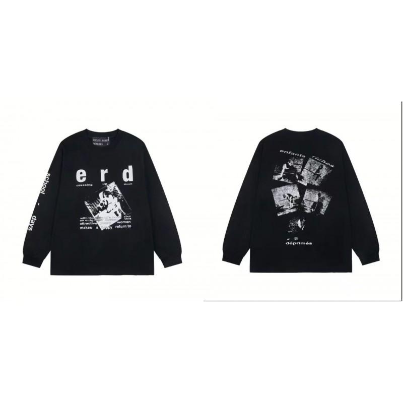 Washed Vintage Distressed Cotton Long Sleeve Tee Oversized Streetwear Style Men Casual Daily Wear