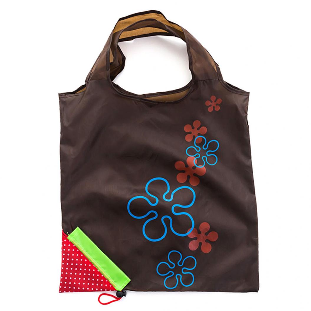 

Портативная клубничная экологически чистая многоразовая сумка складная сумка для покупок