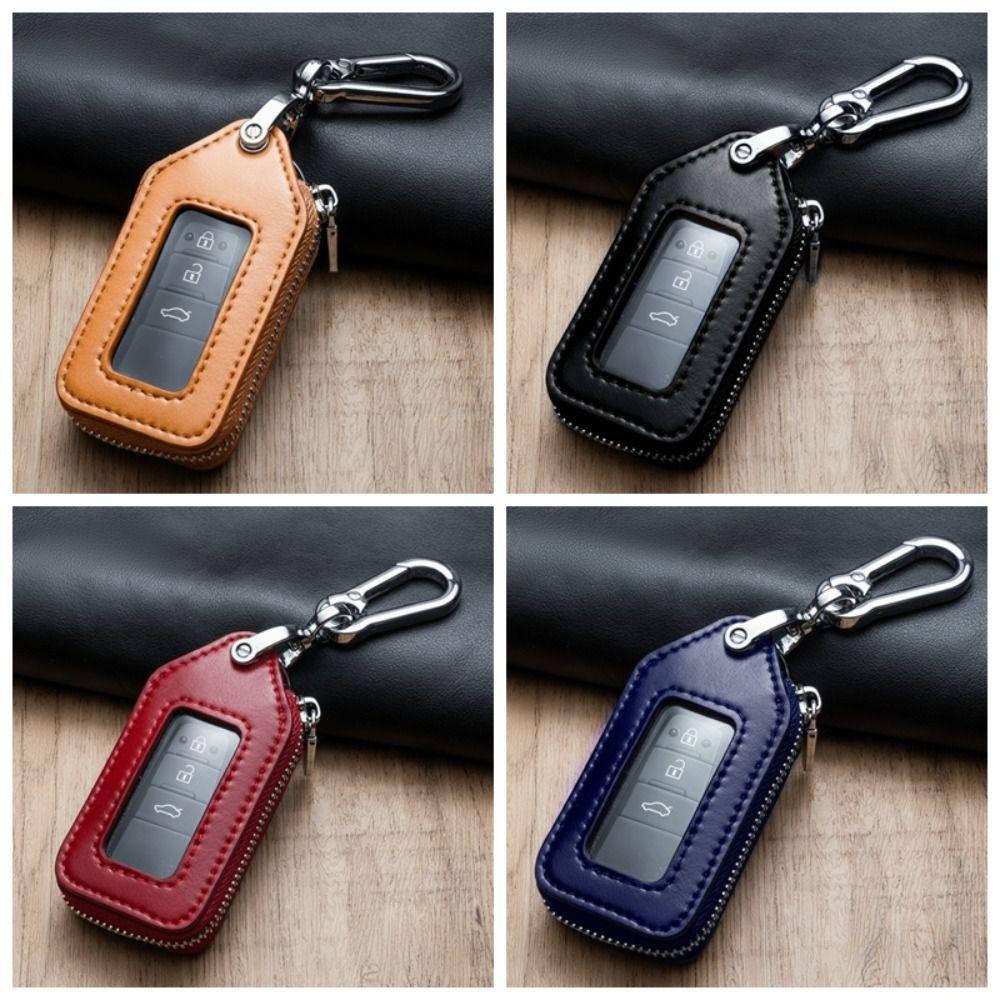 Zipper Purse Car Key Holder PU Leather Key Bag Case Fashion Key Protection Case  Housekeeper Cover