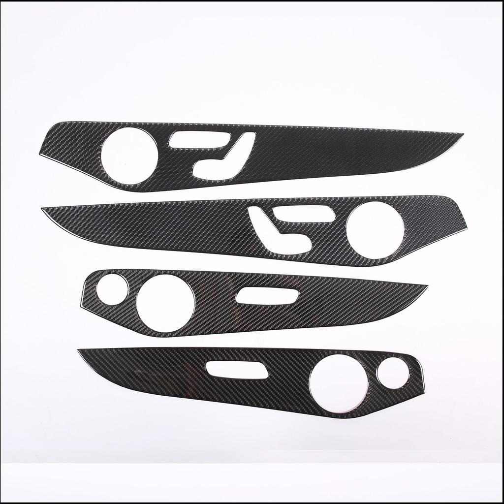 For Mercedes-Benz C-Class GLC W205 C180 2014-2020 Car Interior Doors Decoration Panel Cover Trim Soft Carbon Fiber Accessories
