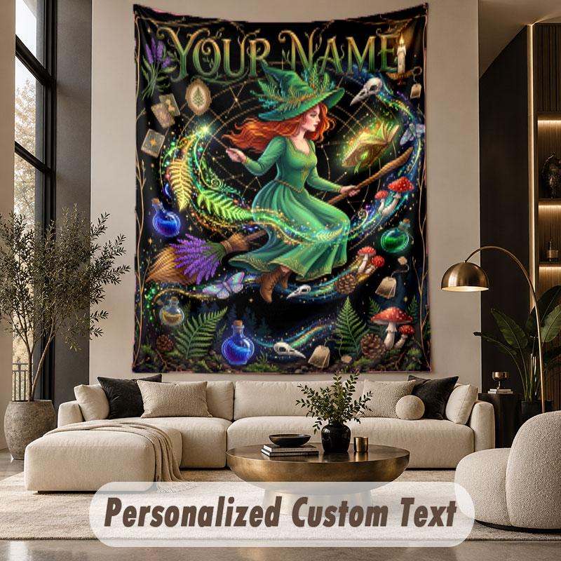 Witchcraft (112) Theme Custom Tapestry Personalized Custom Name Text Wall Hanging Tapestry Home Decor Background Cloth