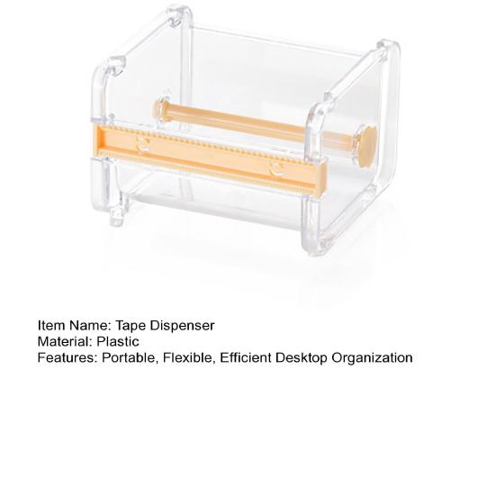 Washi Tape Dispenser with Cutter Desktop Multi Washi Tape Roll Holder Transparent Masking Tape Organizer for Office Home School