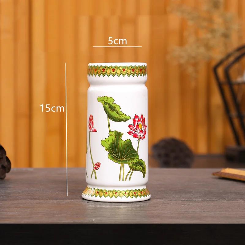 Keramická kadidelnice Tradiční buddhistické ozdoby Doplňky k oltáři v Buddhově síni Domácí kreativita Stolní váza na květiny