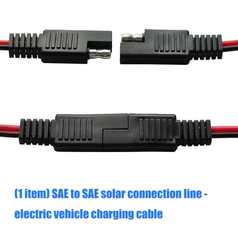Universal SAE to SAE Solar Charging Cable for Electric Vehicles High Efficiency Charging for Solar Panel Battrey