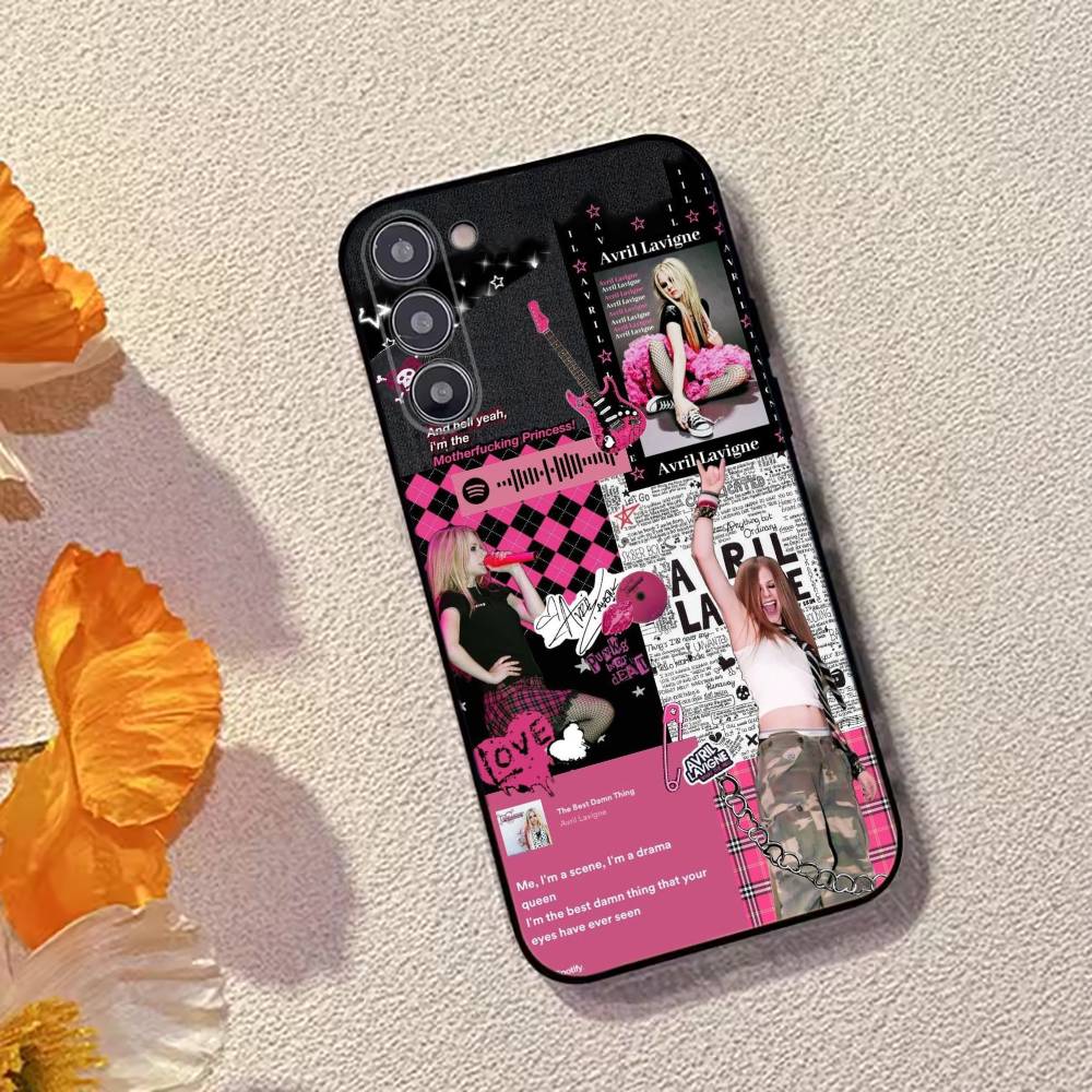 Singer Avril L-Lavigne Phone Case For Samsung Galaxy A73,A72,A71,A70,A53,A52,A51,Soft Silicone Black Cover