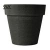 Large Resin Flower Pots for Indoor Plants Round Planter with Drainage Hole, 12 Inch Dia Stone-Look Sturdy Backyard Landscaping Pot, Modern Minimalist